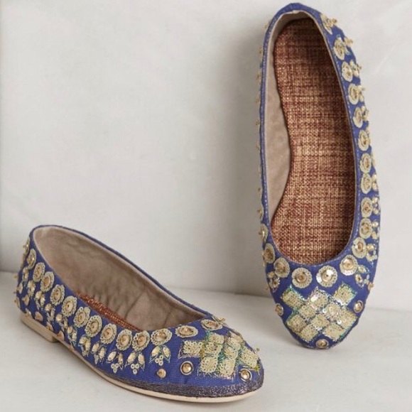 jewelled ballet flats